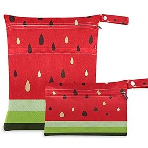 Natte Droge Zakken voor Luiertas Fruit Watermeloen Doek Luier Opknoping Natte Zakken Waterdichte Wasbare Organizer Pouch met Pocket voor Reizen Camping Strand