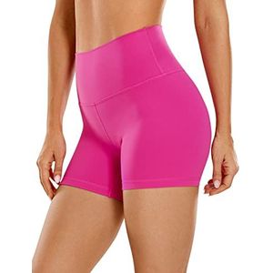CRZ YOGA Dames Butterluxe Yoga Shorts 4''-Hoge Taille Workout Gym Leggings Hardlopen Spandex Biker Shorts Hibiscus Purple XS