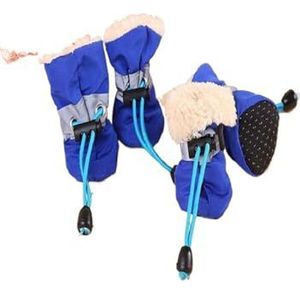 Hondensokken, hondenschoenen, huisdierschoenen, waterdichte antisliplaarzen Zapatos Para Perro puppy kattensokken, Botas Sapato Para Cachorro Chaussure Chien (blauw, 4)