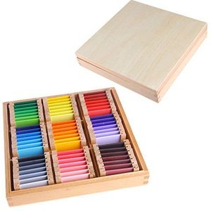 yIFeNG Montessori Sensorisch Materiaal Leren Kleur Tablet Box Hout Voorschoolse Speelgoed