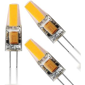 3-pack G4 6W AC/DC 12V LED-lampen, 6W 600 lumen, 360 graden stralingshoek, is gelijk aan 40-60W G4 halogeen gloeilamp, niet dimbaar(Warm wit)