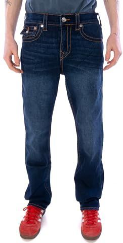True Religion ricky straight leg jeans heren, Damon Dark Wash, 29W / 34L