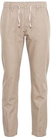 Blend Lennik linnen broek voor heren, lange stoffen broek, chalk stone (70032), M