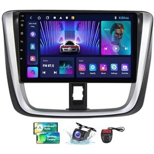 Android 13 GPS-Autoradio voor Toyota Vios Yaris L 2016-2019 9 inch Touchscreen met Bluetooth/SWC/FM RDS DAB+ Radio/Carplay Android Auto/DSP Video Stereo Speler + DVR Achtercamera(NF-2)