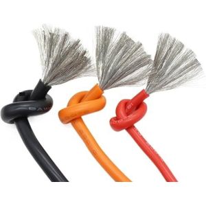 Kabelgoten Massief Siliconen Koperdraad Veelkleurig Meerdere Maten Hittebestendig(Orange,5 meters 12AWG)
