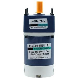 12V 24V regeling kleine DC tandwielreductormotor 60W elektrische tandwielmotor met hoog koppel, lage snelheid voor garagedeur(50 rpm,24V)