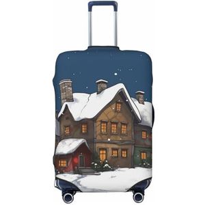 NONHAI Reizen Bagage Cover Protector Winterhuis Koffer Cover Wasbare Elastische Koffer Protector Anti-Koffer Cover Past 45-70 cm Bagage, Zwart, M
