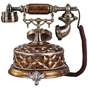 Telefoon Telefoon Mode Creatieve Antieke Thuiskantoor Slaapkamer Studie Woonkamer Telefoon Retro Vintage Telefoon Blauw Scherm (Kleur Pomelo)