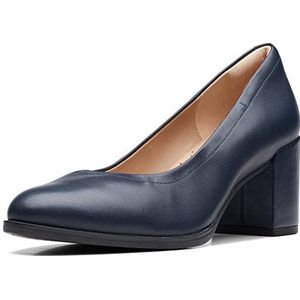 Clarks Freva55 Womens Wide Fit Court Shoes 38 Navy