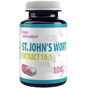 Hepatica Sint-John's Woord (St. John's Wort) 5.000 mg equivalent – 180 veganistische capsules | hoge dosis met 500 mg 10:1 extract | in het laboratorium getest | voedingssupplement