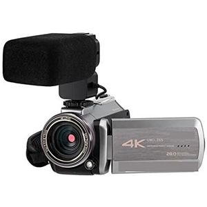 Digitale Camera, Vlog Camera Camcorder 4K Professionele 64X Digitale Zoom IR Nachtzicht for Blogger Video Filmen(Bundle A)