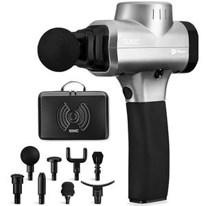 LifePro Massagepistool & massagepistoolhouder (apart verkrijgbaar) - percussie-spierstimulator voor atleten met 8 hoofden en 5 snelheidsinstellingen - Deep Tissue Back Muscle Massager Extender voor