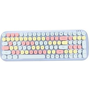 Leuk Retro Toetsenbord, 2.4G Draadloos Toetsenbord en Muis, Computer Bubble-toetsenbord met Kleurrijke Ronde Toetsen, Slimme Energiebesparing, Transmissie over Lange Afstand(#4)