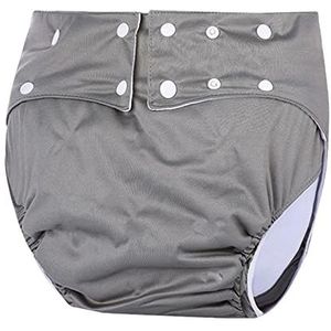 Luiers voor volwassenen, herbruikbaar, lekvrij, tegen incontinentie, grijs, 72-92 cm