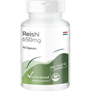 Reishi 650mg - met 1950mg reishi poeder per dagelijkse dosis - vitale paddenstoel - 90 capsules - hoge dosis - veganistisch - biologisch beschikbare supplementen uit Duitsland | Vitamintrend