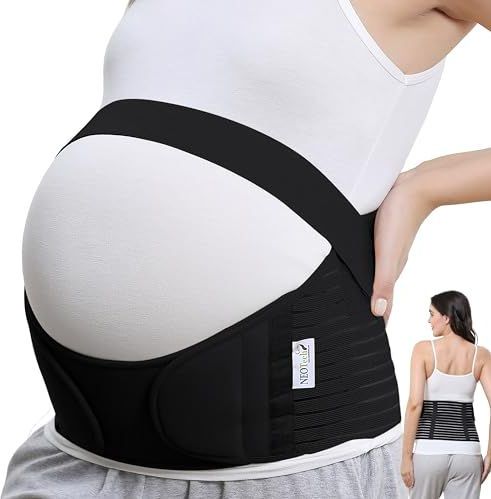 Neotech Care - Zwangerschapsband, zwangerschapsondersteuning voor de taille/rug/buik, buikbrace - Zwart - XXL