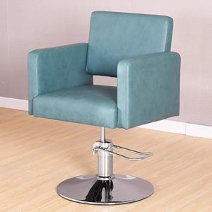 PA-DABAOO Salonstylingstoel, Moderne Salonstoel Met Hydraulische Pomp, 360° Draaibaar, Multifunctionele Shampoostoel, Verstelbare Hoogte, Kappersstoel Voor SPA,Groen