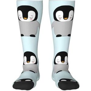 YsoLda Kousen Compressie Sokken Unisex Knie Hoge Sokken Sport Sokken 55CM Voor Reizen, Slapen Pinguïns, zoals afgebeeld, 22 Plus Tall