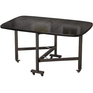 Klaptafel/eettafel, rechthoekige tafel for huishoudelijk gebruik, verplaatsbaar op wielen, tafel for 4-6 personen (Color : B, Size : 120x80cm)
