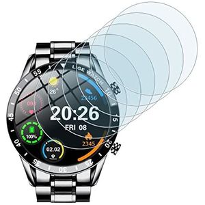 KARYLAX - [Verpakking x 6 displaybeschermfolies van glas, flexibel, hardheid 9H, krasbestendig, displaybeschermfolie compatibel met LIGE 2023, smartwatch heren 1,32 inch