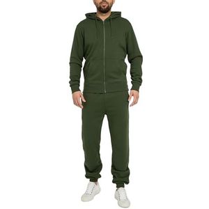 Basisstoff Loopmaatje voor heren, joggingpak, trainingspak, huispak, groen, M