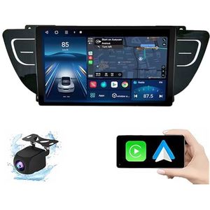Android 14.0 2 Din Autoradio 9"" Touchscreen Auto Stereo voor Geely Atlas 2016-2020 met Draadloze Carplay Android Auto GPS navigatie AHD Omgekeerd beeld Stuurwielbediening(P4(4G+64G))