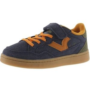 Victoria 1985 SMASH KIDS Unisex Split Leather Low-Top Trainers & Color Pieces In Contrast & Strap 8810102 for Kids MARINO 26