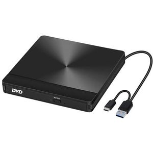 USB 3.0 Externe Schijf DVD-brander Externe Computer Mobiele Cd-brander Draagbare Cd-dvd Optische Schijfbrander Gebruiksvriendelijk(Black)
