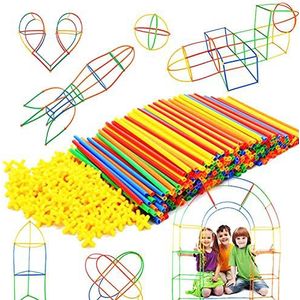 Straw Constructor Interlocking Plastic Enginnering Toys-Kleurrijke Building Toys, Fun Educatief, Veilig voor kinderen, Ontwikkeling Motor Skills Blokken, Het beste cadeau voor jongens en meisjes