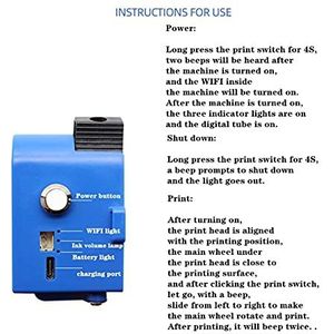 Handbediende Printer, Mobiele telefoonvariabele QR Bar Batch Code Datum Logo Vervaldatum Label 12.7mm Draagbare Handheld Jet Thermal Inkjet-printer Altijd Afdrukken(Red set)