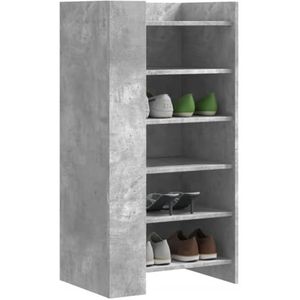 XGWKCNV Meubels select-Schoenenkast Beton Grijs 52x37,5x100 cm Engineered Wood