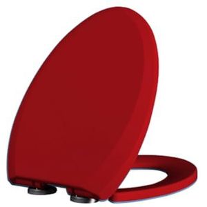 De toiletbril， Plastic Toilet Seat, Colored, Slow Close Toilet(Red)