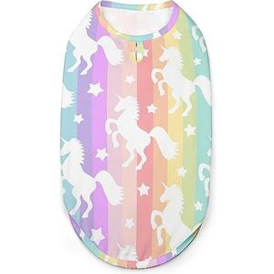 Regenboog Eenhoorns Leuke Hond Shirts Huisdier Kleding Mouwloze Tank Top Ademend Puppy Sweatshirt