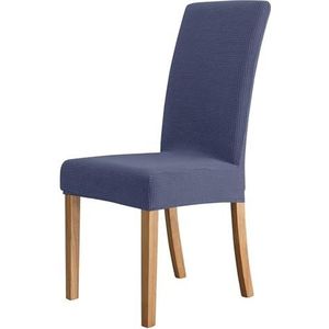 OZLCUA Eetkamerstoelhoezen waterdichte stoelhoes voor eetkamer keuken elasticiteit jacquard spandex stretch luxe stoelhoes stoelen bruiloft hotel stoel hoezen (kleur: waterdicht marineblauw)