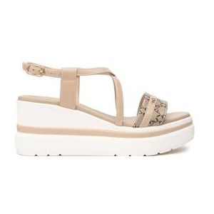 Nerogiardini - Sandalen - Beige - Leer - Verstelbare Hielband