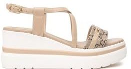 Nerogiardini - Sandalen - Beige - Leer - Verstelbare Hielband