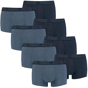 PUMA Heren Basic Boxer - Grijs / Blauw, Maat S, 007 - Denim, L Kort