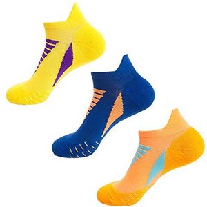 Zingso Professionele hardloopsokken voor heren, tennis, 3 paar prestaties 【dikke badstof gewatteerde zool】 Anti-blister Trainer atletische enkelsportsokken voor heren hardlopen, tennis, basketbal
