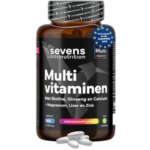 Multivitaminen en Mineralen - Met Magnesium en Ginseng – Multivitaminen voor mannen en vrouwen – 365 tabletten - 1 Jaar Voorraad – Compleet multivitaminencomplex - Vitaminen tegen vermoeidheid