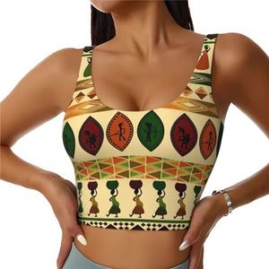 Bohemen Stijl Traditionele Afrikaanse Patroon Print Comfortabele Vrouwen Sport Vest Yoga Workout Vest Voor Vrouwen Lichtgewicht Zomer, Zwart, S