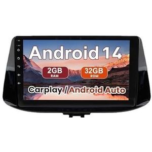 Android 15 Autoradio 9 inch touchscreen voor Hyundai I30 2017-2019 Autoradio Navigatie met Carplay met GPS navigatie Bluetooth FM USB Steering Wheel Control(B7 1G+32G)