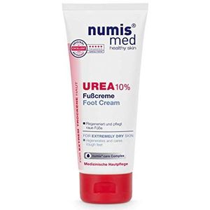 numis med Voetcrème met 10% ureum, huidverzachtende voetcrème voor zeer droge en ruwe voeten, veganistische huidverzorging zonder siliconen, parabenen en minerale olie, voetverzorging (1 x 100 ml)