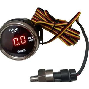 Oliedrukmeter - Rode LED - Digitale Oliedrukmeter - 1/8 NPT - Voor Auto en Jacht