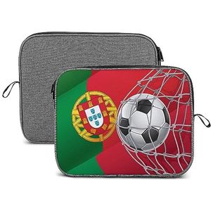 Portugal Vlag Voetbal Goa Leuke Laptop Sleeve Case Shockproof Notebook Aktetas Beschermhoes voor 13/14 Inch