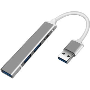 4 in 1 USB 3.0 HUB Hoge snelheid USB3.0 OTG 4-poorts USB C HUB Multi-splitteradapter(USB Gray-B)