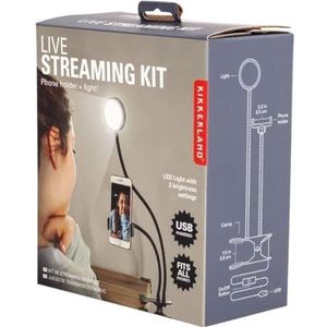 Live Streaming Kit: Telefoonhouder + Licht