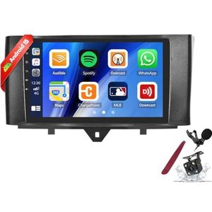 Android 15 autoradio voor Be-nz Smart Fortwo (2011-2015) 9 inch 2K aanraakscherm Android hoofdunit multimediaspeler met Carplay, GPS-navigatie, BT 5G, WiFi, DSP, SWC,K2 pro