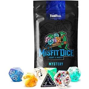 FanRoll by Metallic Dice Games Mystery Misfit Resin Polyhedral Dice Set, 7 dobbelstenen (set van 2, 14 dobbelstenen)