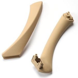 Auto interieurdeurgrepen Voor BMW 3 Serie E90 E91 E92 316 318 320 325 328i 2004-2012 Auto Interieur Passagiersdeurhendel Trekset RHD LHD(Beige-Set-Left)