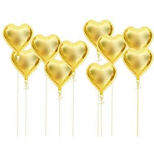 10 Stuks 18 Hart Aluminiumfolie Ballonnen Feest Bruiloft Verjaardag Decor - Automatische Afdichting, Veiligheid, Duurzaam, Heldere Kleuren, Romantische Sfeer voor Huisdecoratie